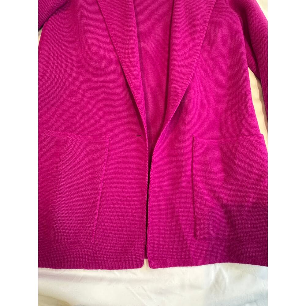 Vintage Anne Klein II Vibrant Fuchsia Wool Womans Small Jacket - Picture 14 of 16